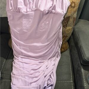 SHEIN Strapless Lilac Dress